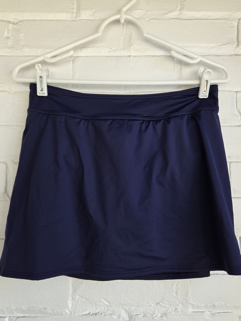 Lands End Swim Skirt Skort Navy Blue With Briefs Size M